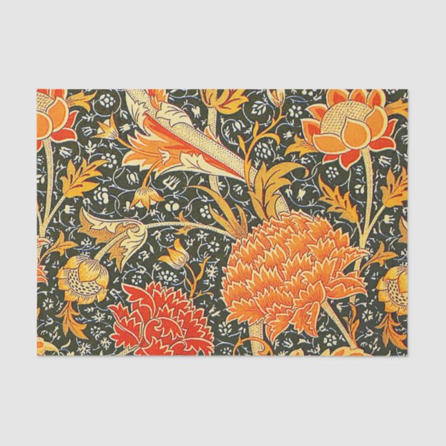 William Morris Cray Wallpaper Flower Pattern  Tissue Paper (Front)