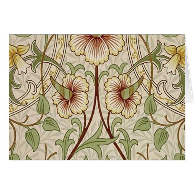 William Morris Daffodil Classic Flower Wallpaper (Front Horizontal)