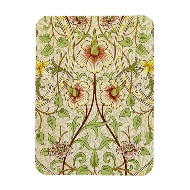 William Morris Daffodil Classic Flower Wallpaper Magnet (Vertical)