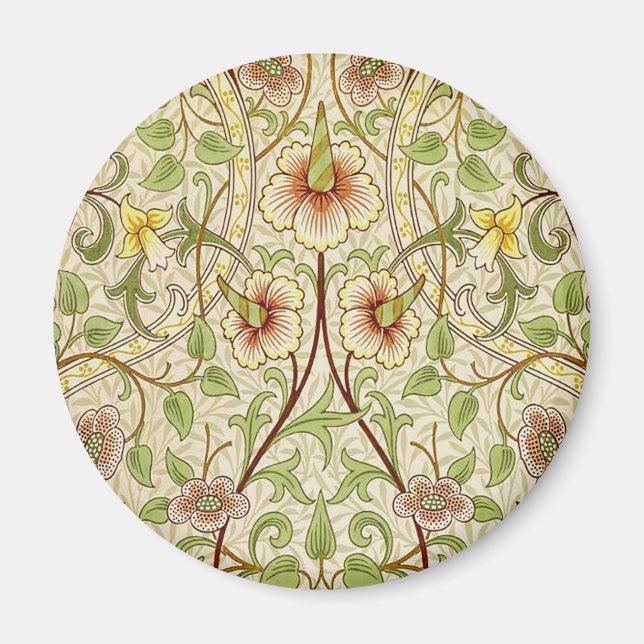 William Morris Daffodil Classic Flower Wallpaper Magnet (Front)