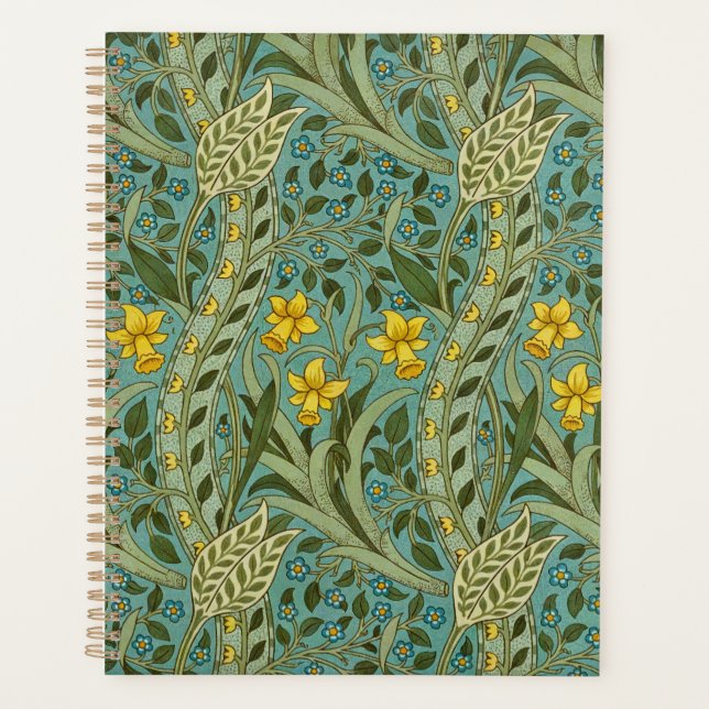 William Morris Daffodil Floral Pattern Classic Planner (Front)