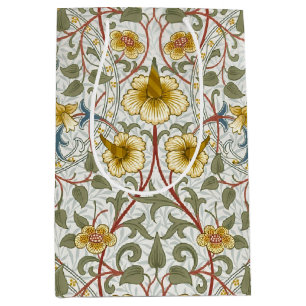 William Morris Daffodil Floral Pattern Medium Gift Bag