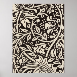 William Morris Daffodil Floral Pattern Vintage Poster