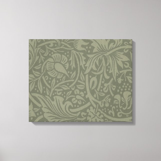 William Morris Daffodil Floral Wallpaper Canvas Print (Front)