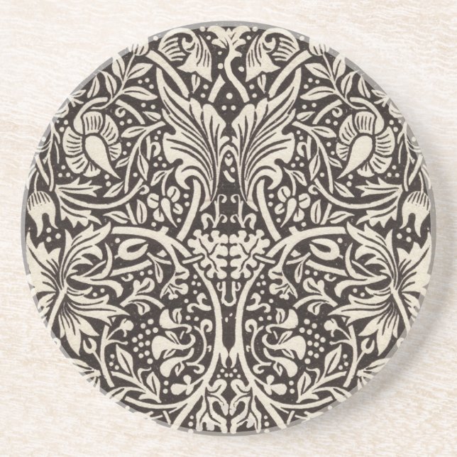 William Morris Daffodil Floral Wallpaper Coaster (Front)