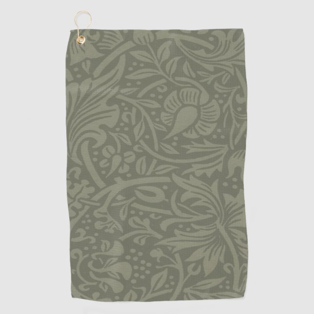 William Morris Daffodil Floral Wallpaper Golf Towel (Front)