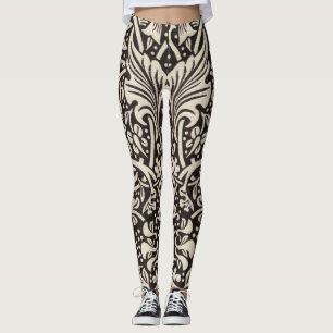 William Morris Daffodil Floral Wallpaper Leggings