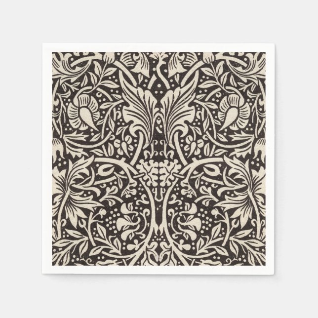 William Morris Daffodil Floral Wallpaper Napkin (Front)