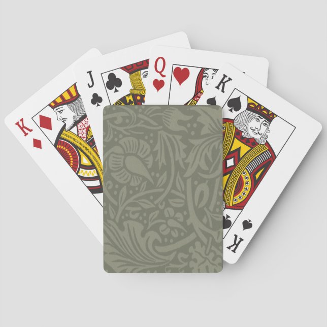 William Morris Daffodil Floral Wallpaper Playing Cards (Back)
