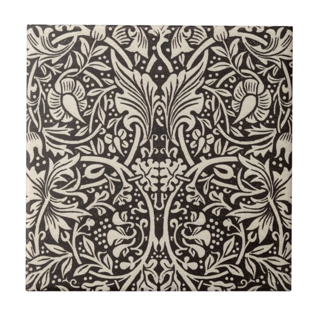 William Morris Daffodil Floral Wallpaper Tile (Front)