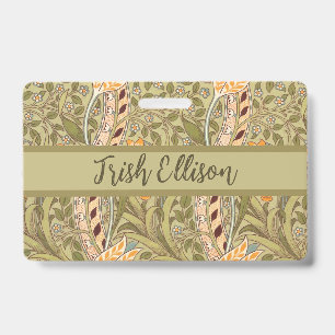 William Morris Daffodil Garden Flower Classic Bota ID Badge