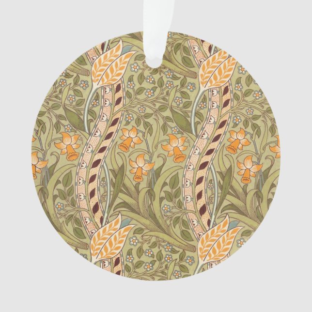 William Morris Daffodil Garden Flower Classic Bota Ornament (Front)