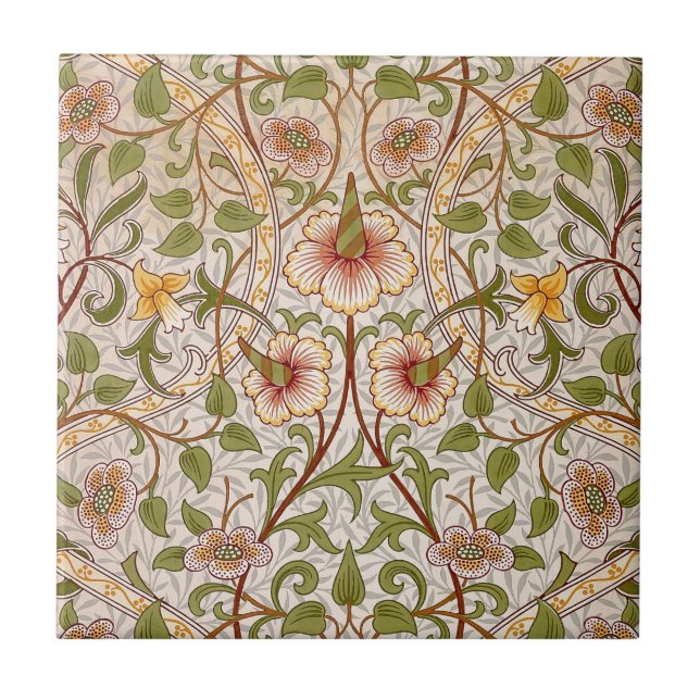 William Morris Daffodil Tile (Front)