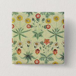 William Morris Daisy Floral Wallpaper Pattern 15 Cm Square Badge
