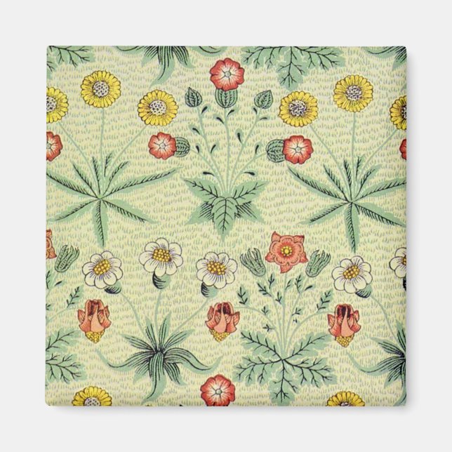 William Morris Daisy Floral Wallpaper Pattern Magnet (Front)
