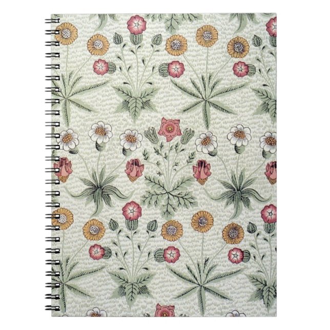 William Morris Daisy Floral Wallpaper Pattern Notebook (Front)