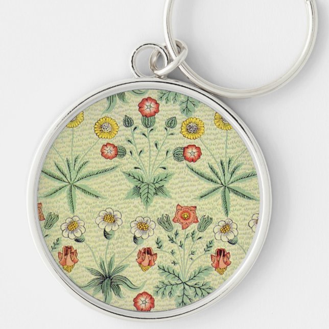 William Morris Daisy Pattern Key Ring (Front)
