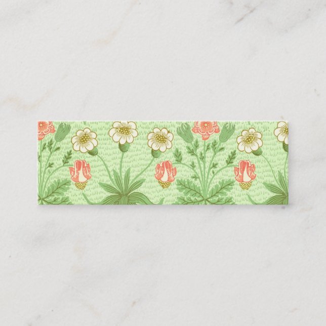 William Morris Daisy Pattern Mini Business Card (Front)