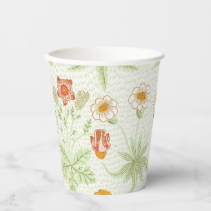 William Morris Daisy Vintage Botanical Pattern Paper Cups