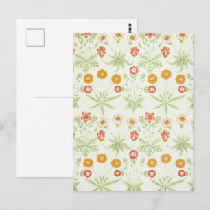 William Morris Daisy Vintage Botanical Pattern Postcard
