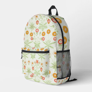 William Morris Daisy Vintage Botanical Pattern Printed Backpack