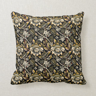 William Morris dark floral arabesque Cushion