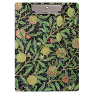 William Morris Dark Pomegranate Fruit Pattern Clipboard
