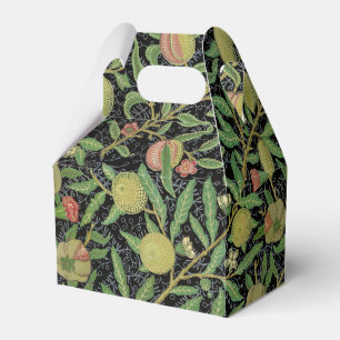 William Morris Dark Pomegranate Fruit Pattern Favour Box