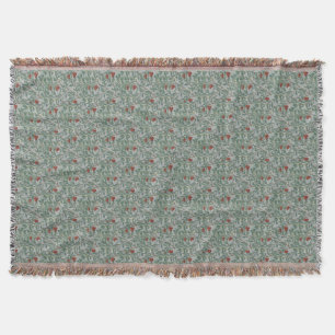 William Morris Decorative Art Arbutus Pattern Throw Blanket