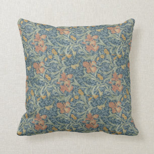 William Morris Decorative Art Iris Pattern Cushion