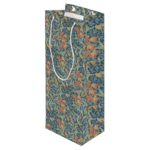 William Morris Decorative Art Iris Pattern Wine Gift Bag