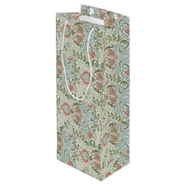 William Morris Decorative Art Persian Pattern Wine Gift Bag (Back Angled)