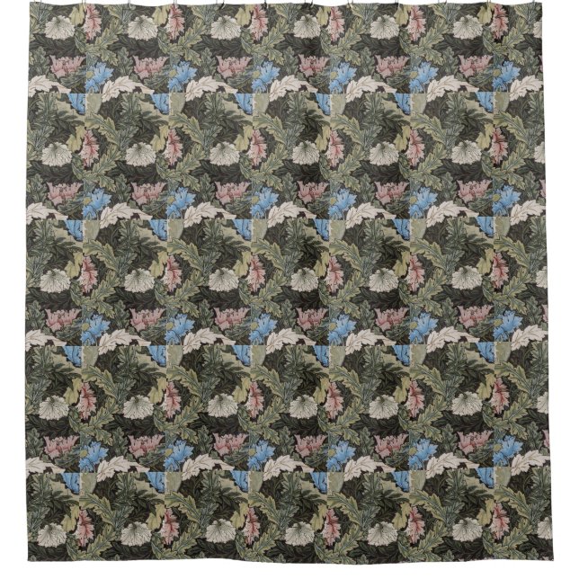 William Morris Decorative Art Wreath Pattern Shower Curtain (Front)