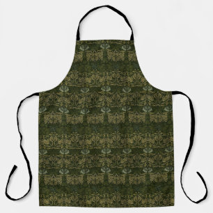 William Morris: Deep Green Tulip & Rose Apron