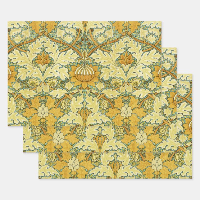 William Morris Design #11 Wrapping Paper Sheet (Set)
