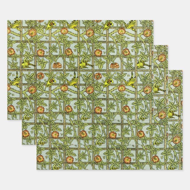 William Morris Design #5 Wrapping Paper Sheet (Set)