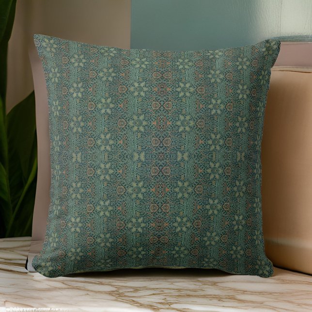 William * Morris  Design Green Floral Imprints Cushion (Creator Uploaded)