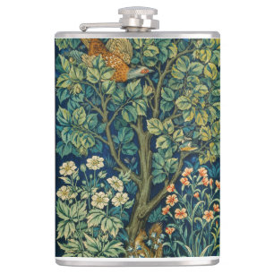William Morris Design Vintage Style  Hip Flask