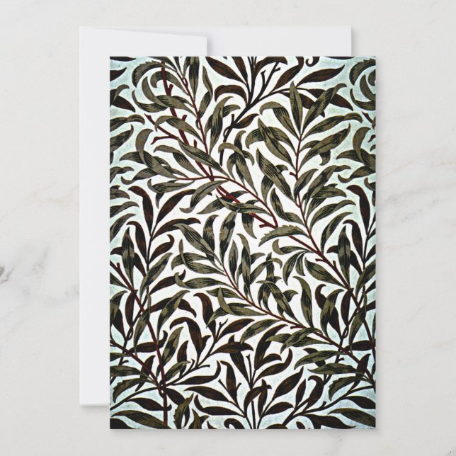 William Morris design, Willow Bough Card (Front)