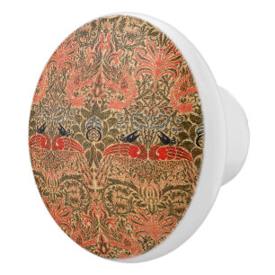 William * Morris  Dragon and Peacock Ceramic Knob