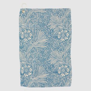 William Morris - Elegant Blue Marigold Golf Towel