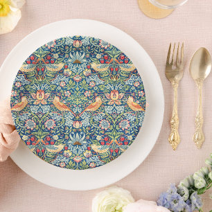 William Morris elegant blue  Paper Plate