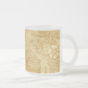 William Morris elegant flowers pattern Frosted Glass Coffee Mug
