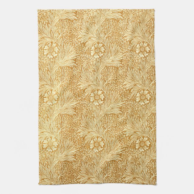 William Morris elegant flowers pattern Tea Towel (Vertical)