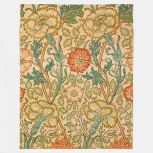 William Morris Elegant  Rose Pattern Fleece Blanket
