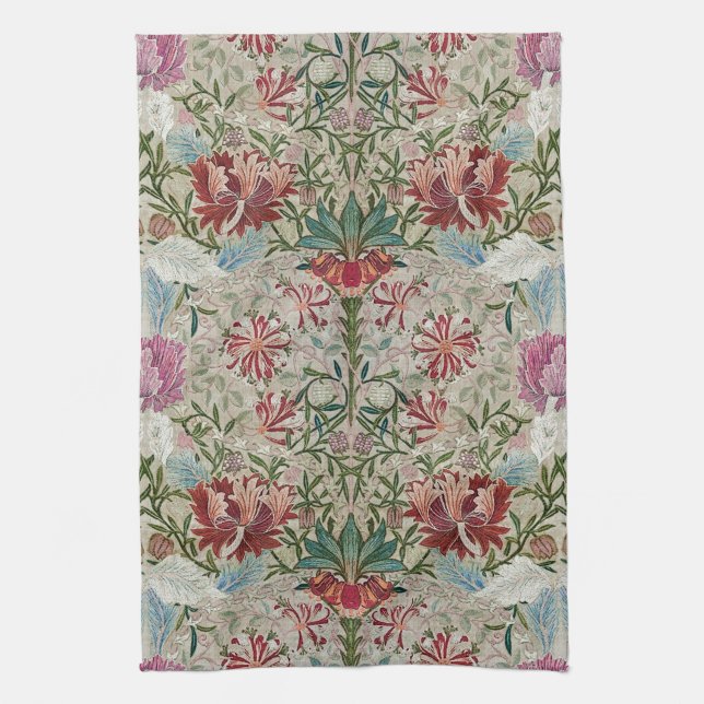 William Morris Embroidery Tea Towel (Vertical)