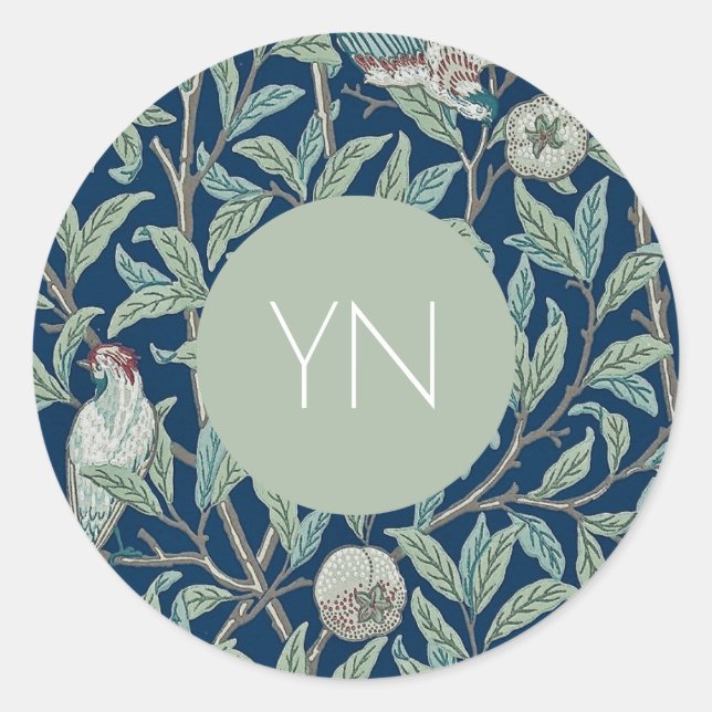 WILLIAM MORRIS ENVELOPE SEAL : POMEGRANATES (Front)