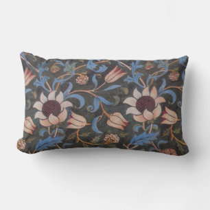William Morris Evenlode Pattern: Vintage Moody Lumbar Cushion
