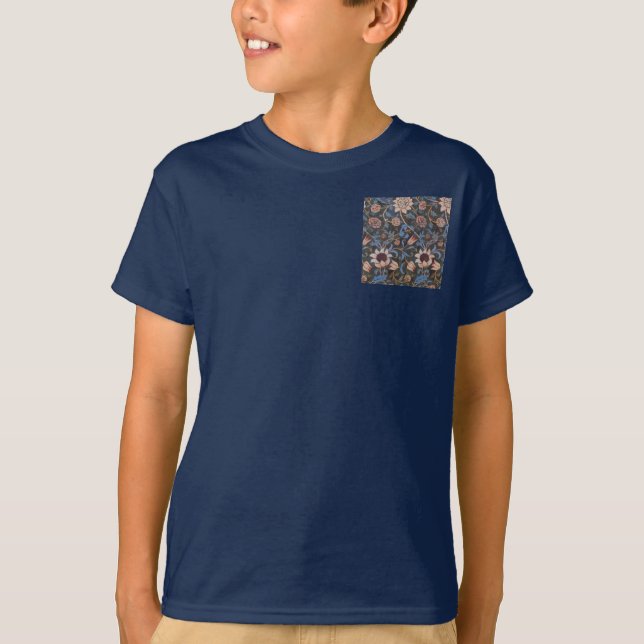 William Morris Evenlode Pattern: Vintage Moody T-Shirt (Front)
