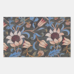 William Morris Evenlode Textile Floral Art Rectangular Sticker